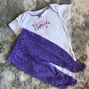 Carters 9 month outfit footed short sleeve